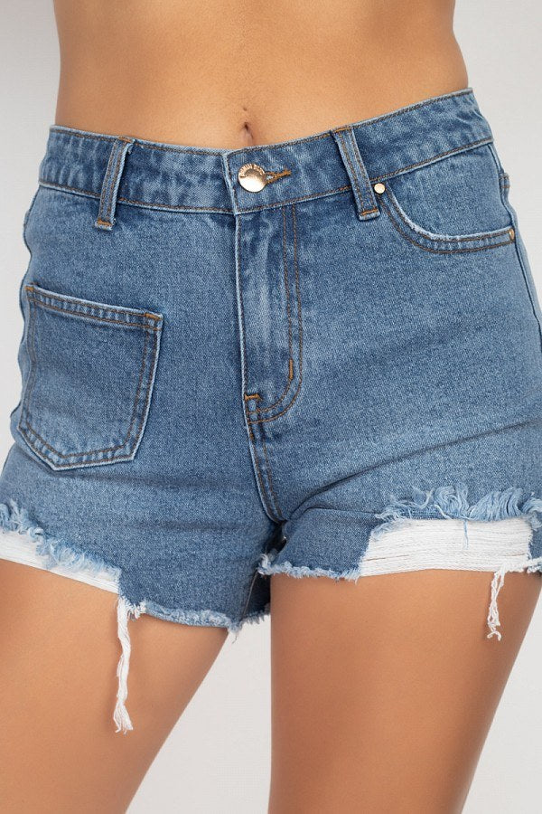 Heavy Distressed Raw Cut Shorts - YuppyCollections