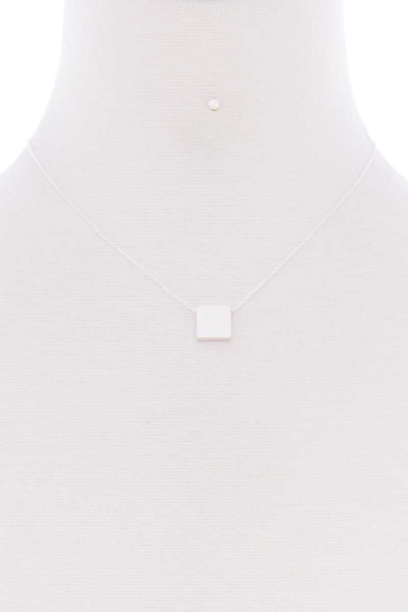 Square Pendant Dainty Necklace - YuppyCollections