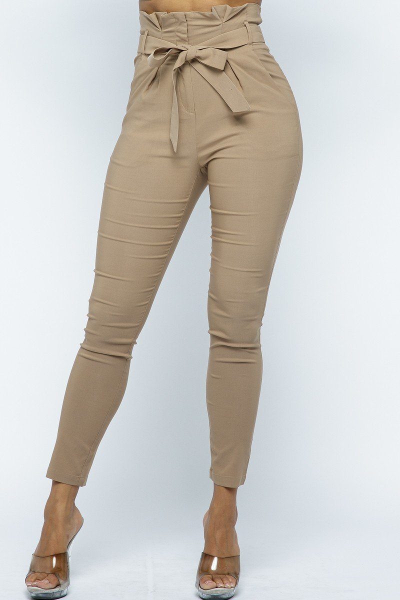 Tie Waist Pants - YuppyCollections