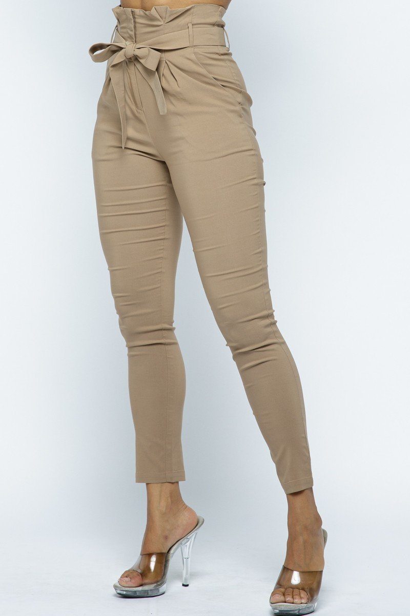 Tie Waist Pants - YuppyCollections