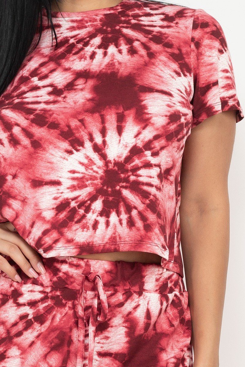 Tie-dye Printed Top And Pants Set - YuppyCollections