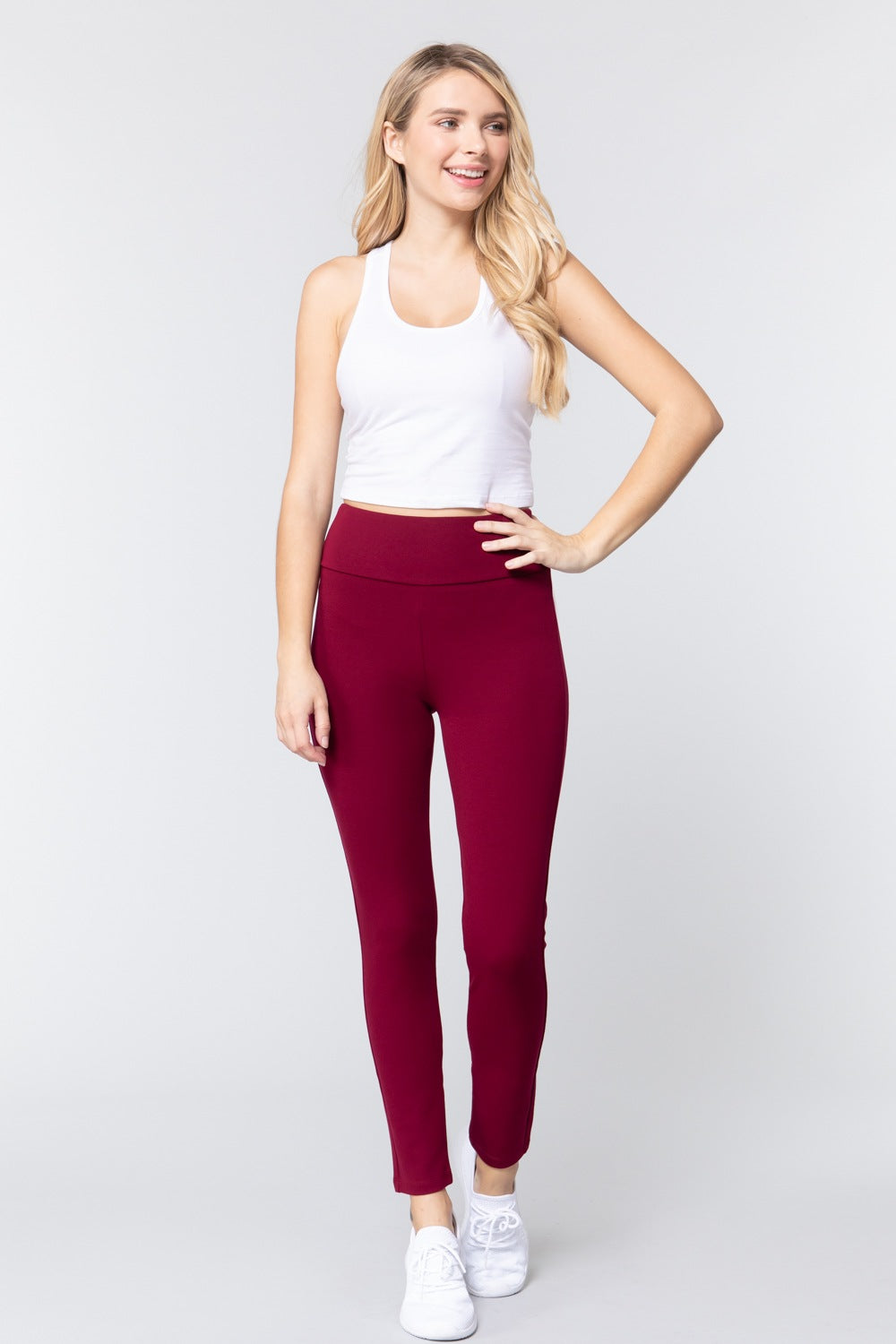 Waist Band Long Ponte Pants - YuppyCollections