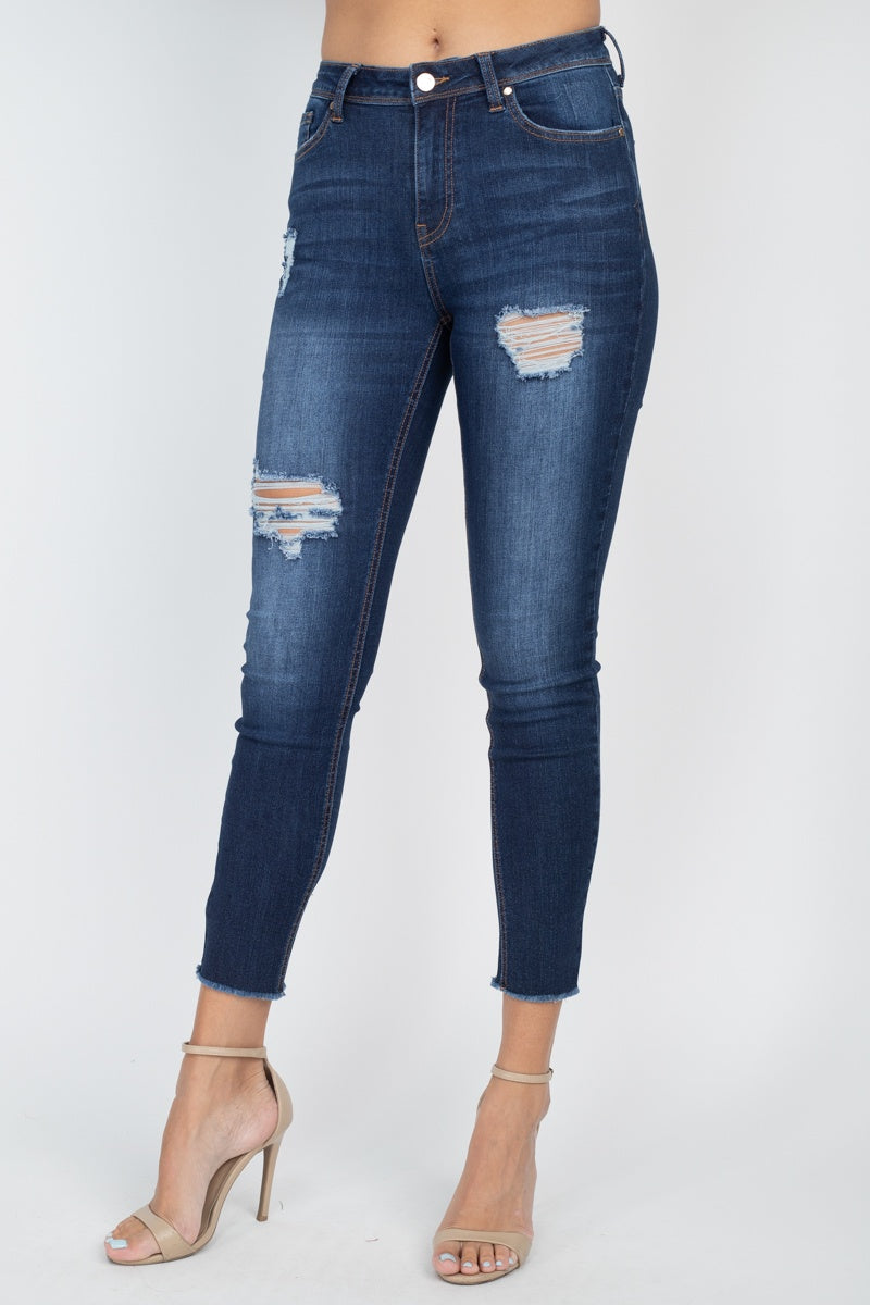 5 Pocket Capri Denim Jeans - YuppyCollections