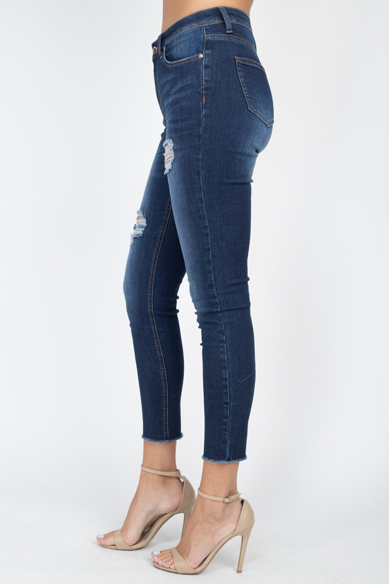 5 Pocket Capri Denim Jeans - YuppyCollections