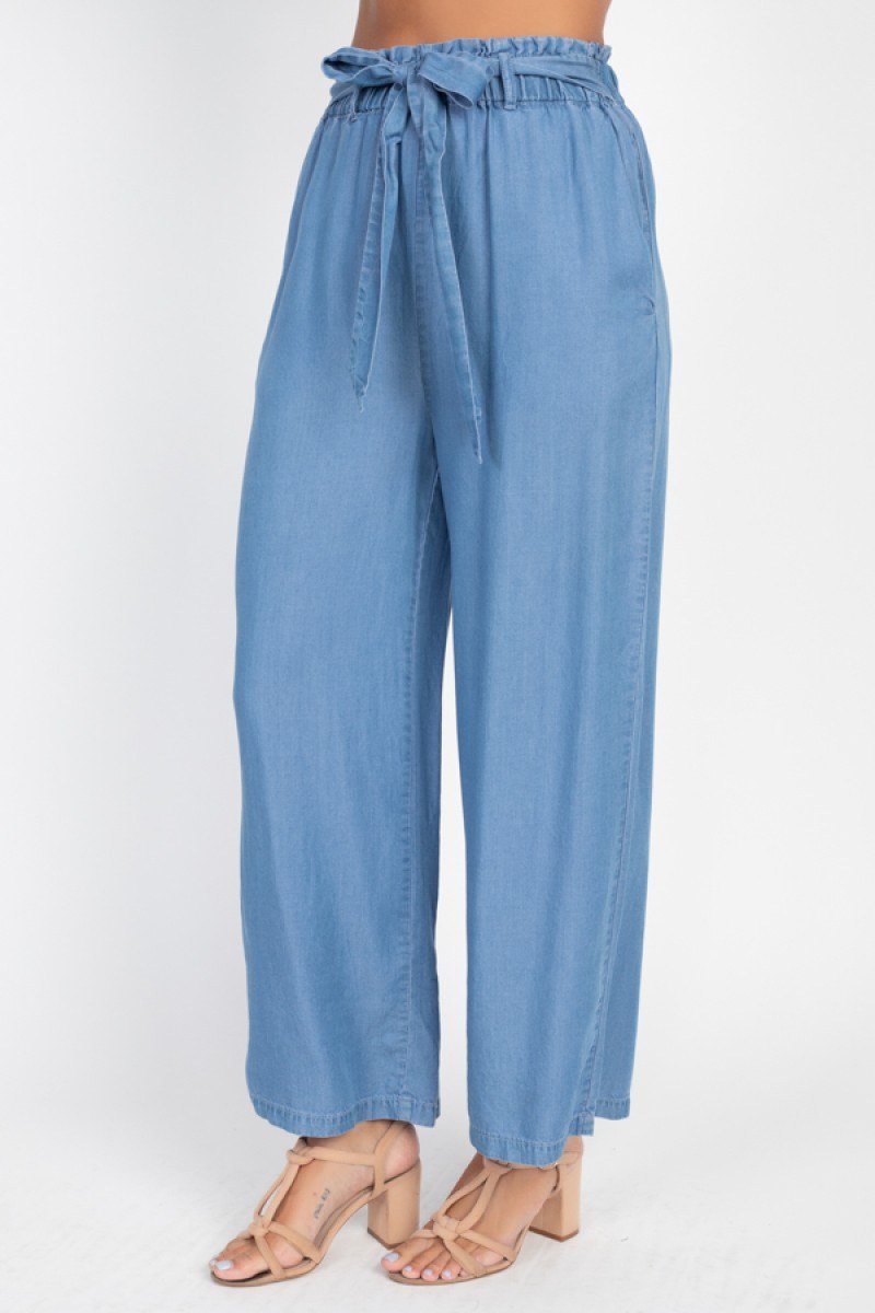 Wide Leg Lyocell Pants - YuppyCollections