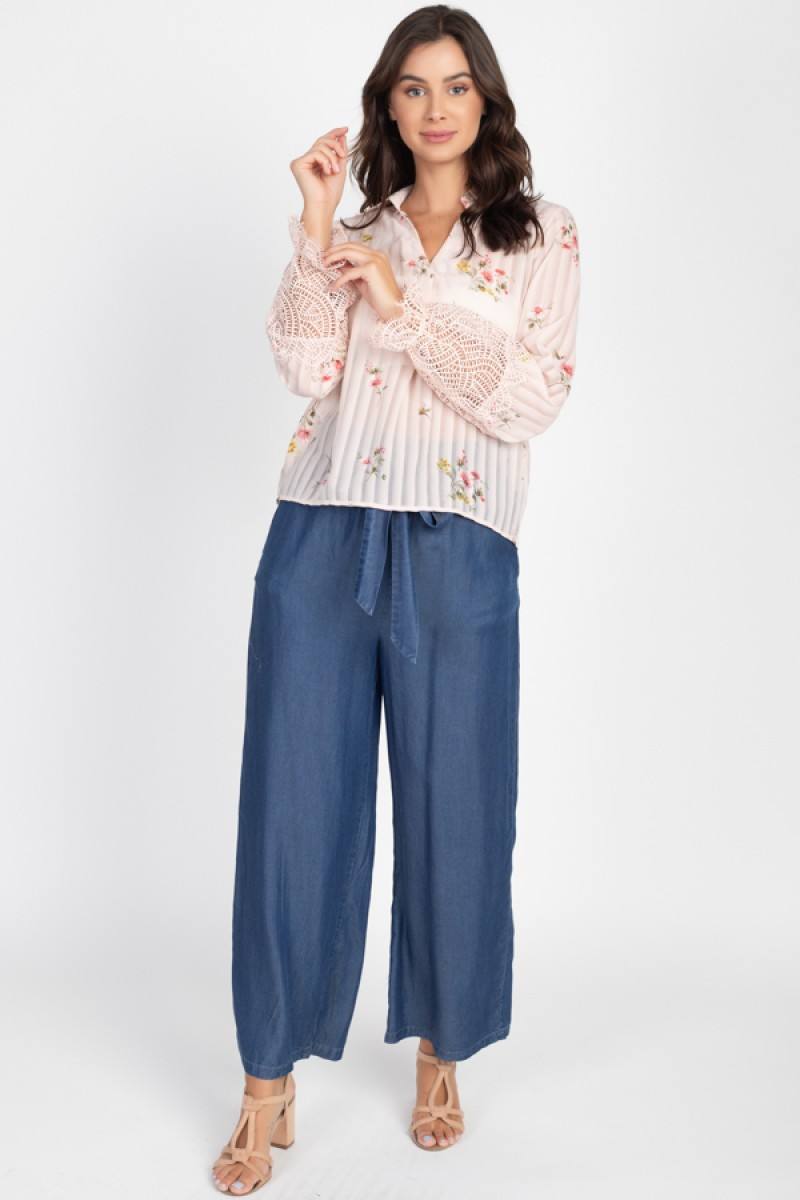 Wide Leg Lyocell Pants - YuppyCollections