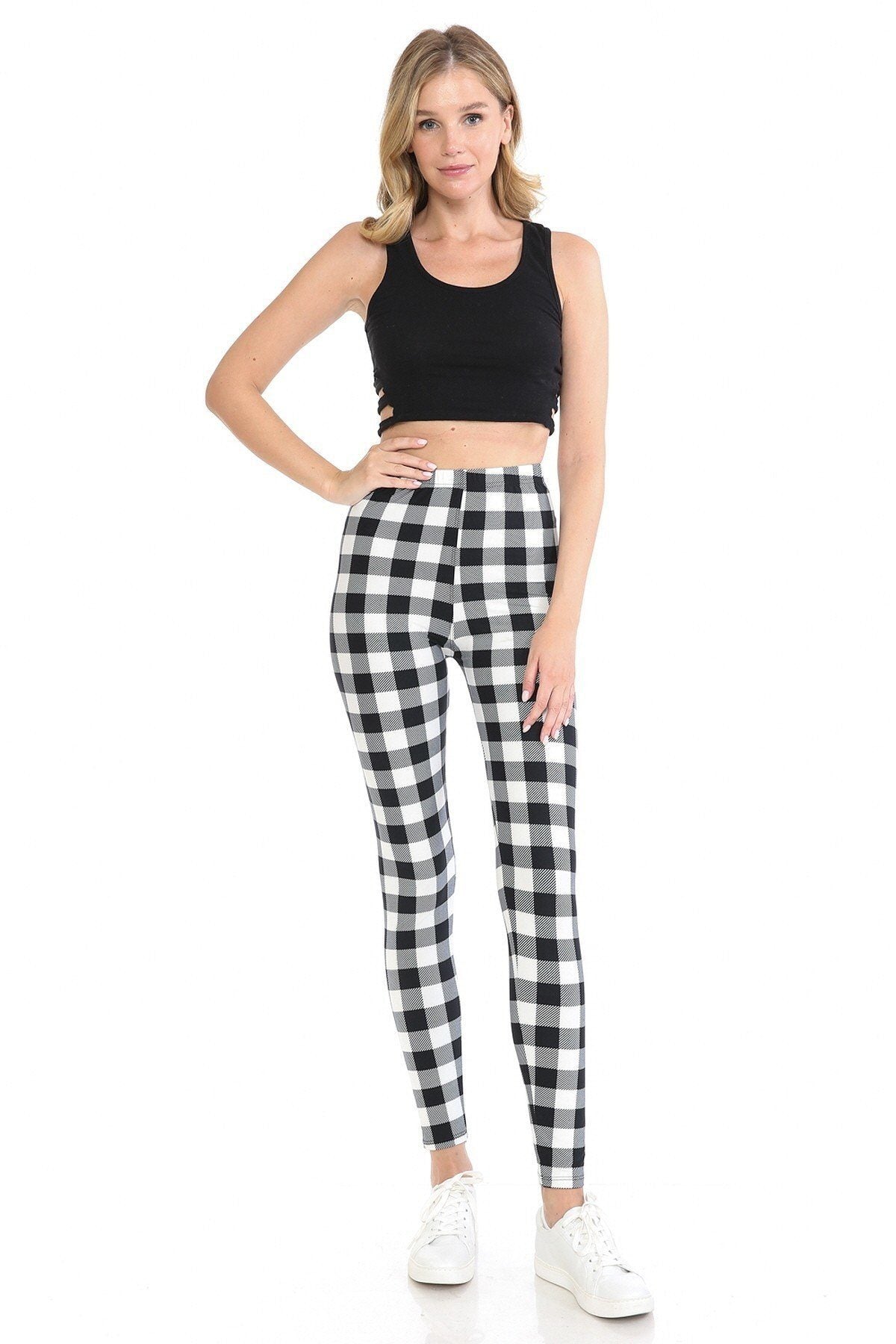 Multi Printed, High Waisted, Leggings With An Elasticized Waist Band - YuppyCollections