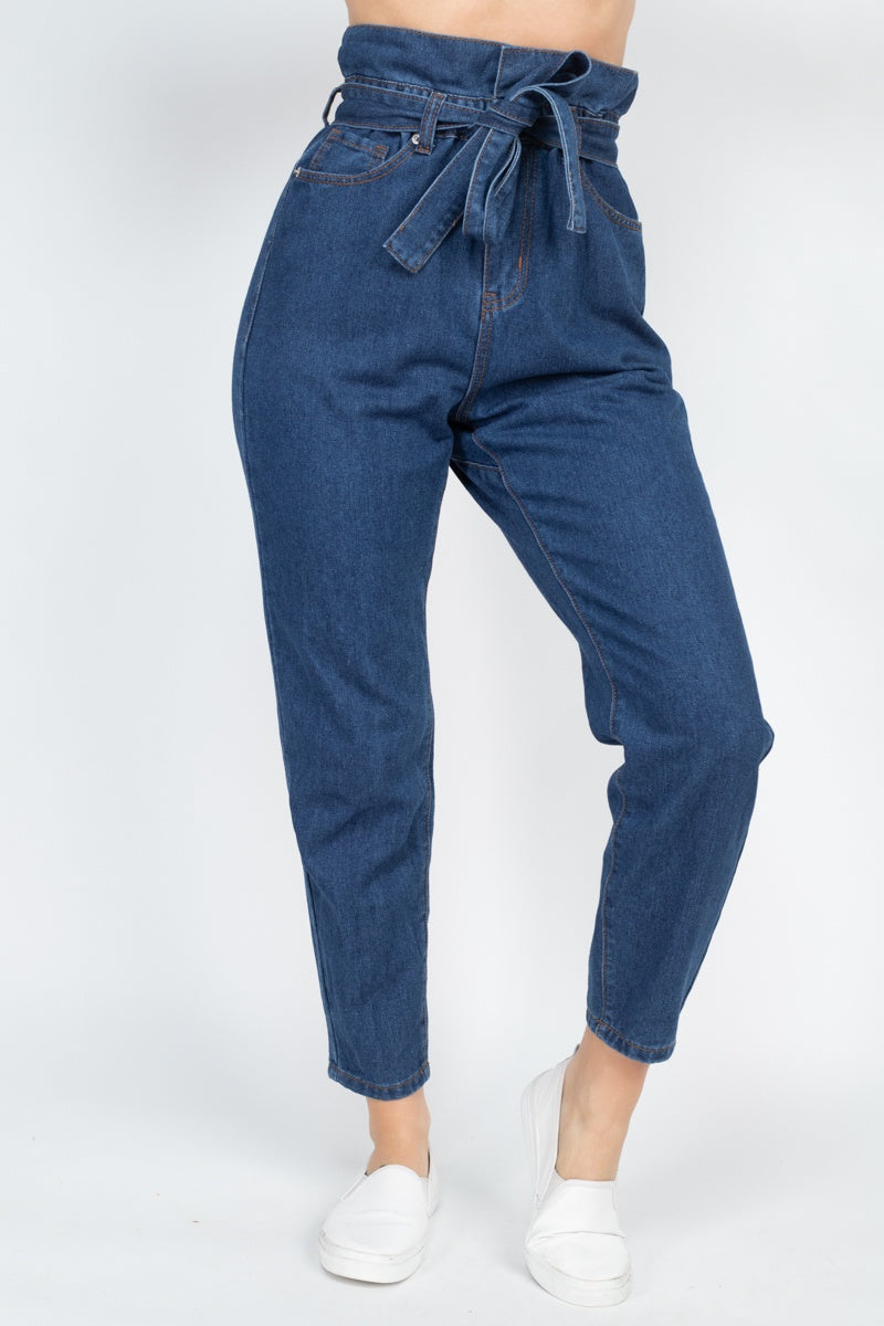 Paper Bag Denim Jeans - YuppyCollections