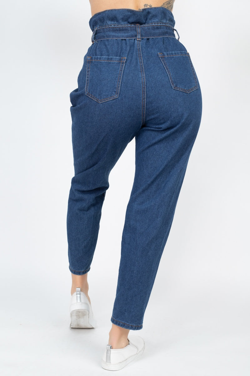 Paper Bag Denim Jeans - YuppyCollections