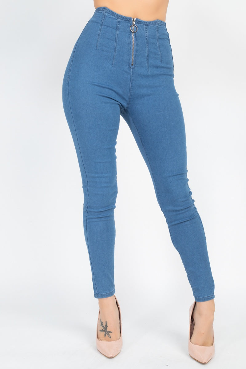 High Waist Denim Jeans - YuppyCollections