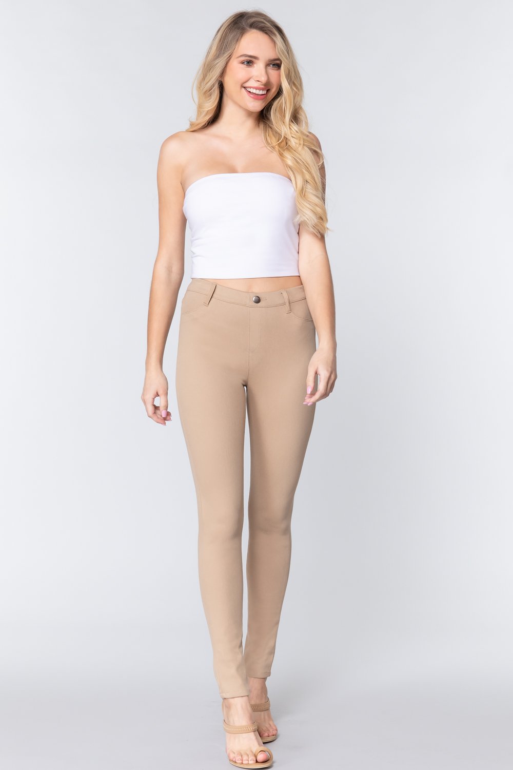 Knit Twill Jeggings - YuppyCollections