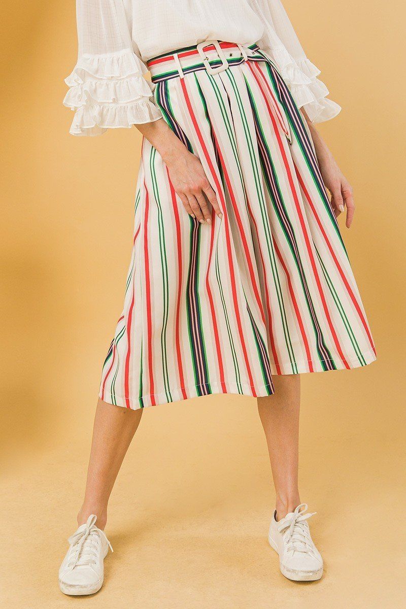 A Woven Midi Skirt - YuppyCollections