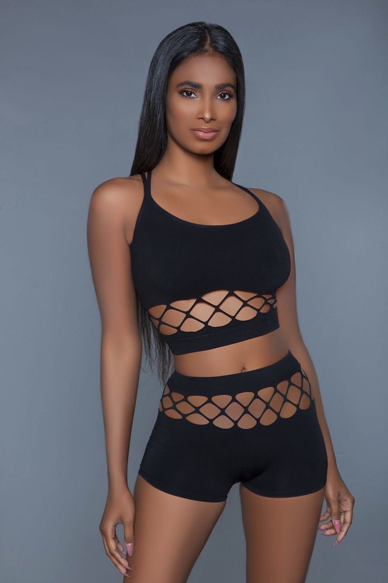 Wide Fishnet, Long Sleeve Bodysuit. - YuppyCollections