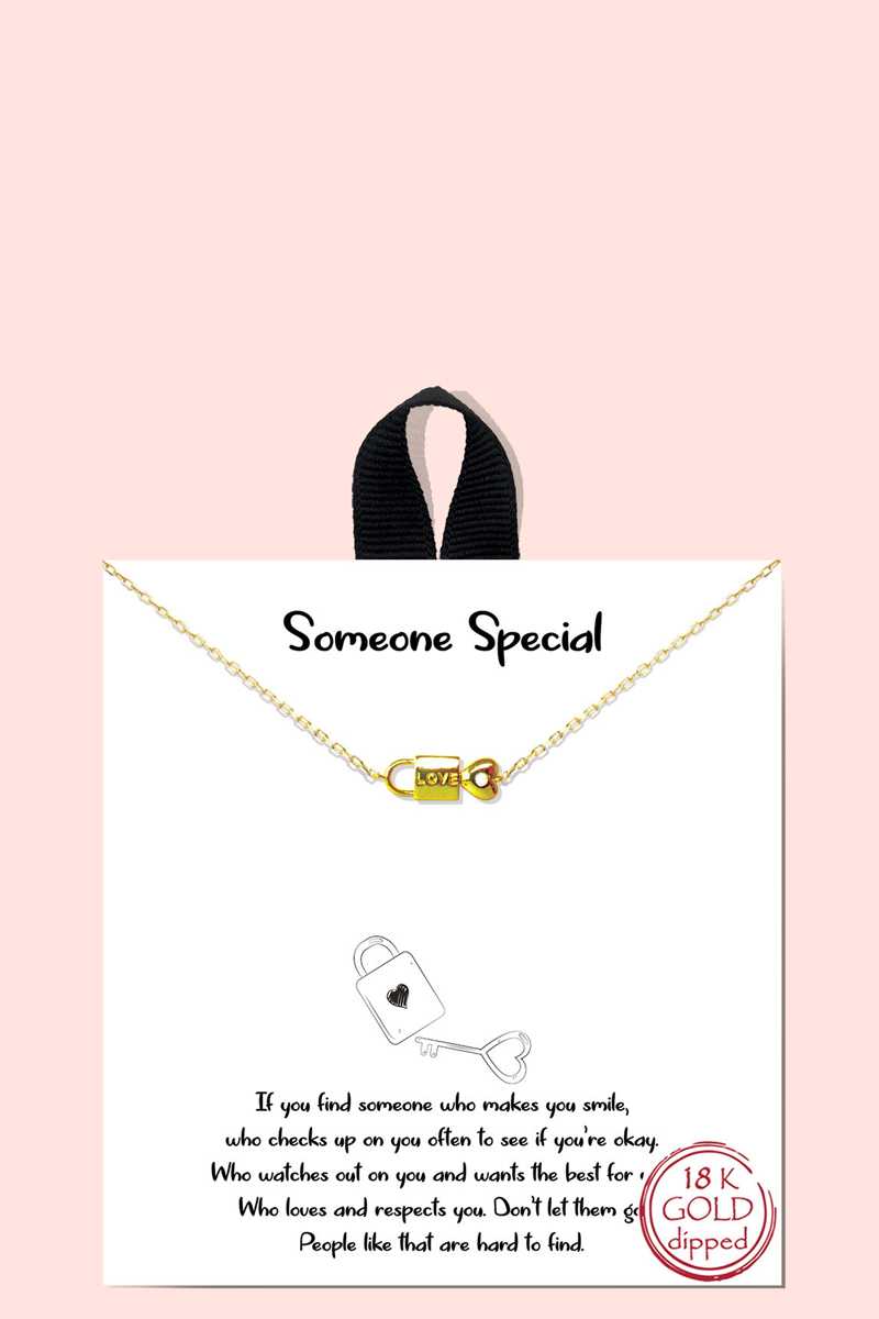 18k Gold Rhodium Dipped Someone Special Pendant Necklace - YuppyCollections