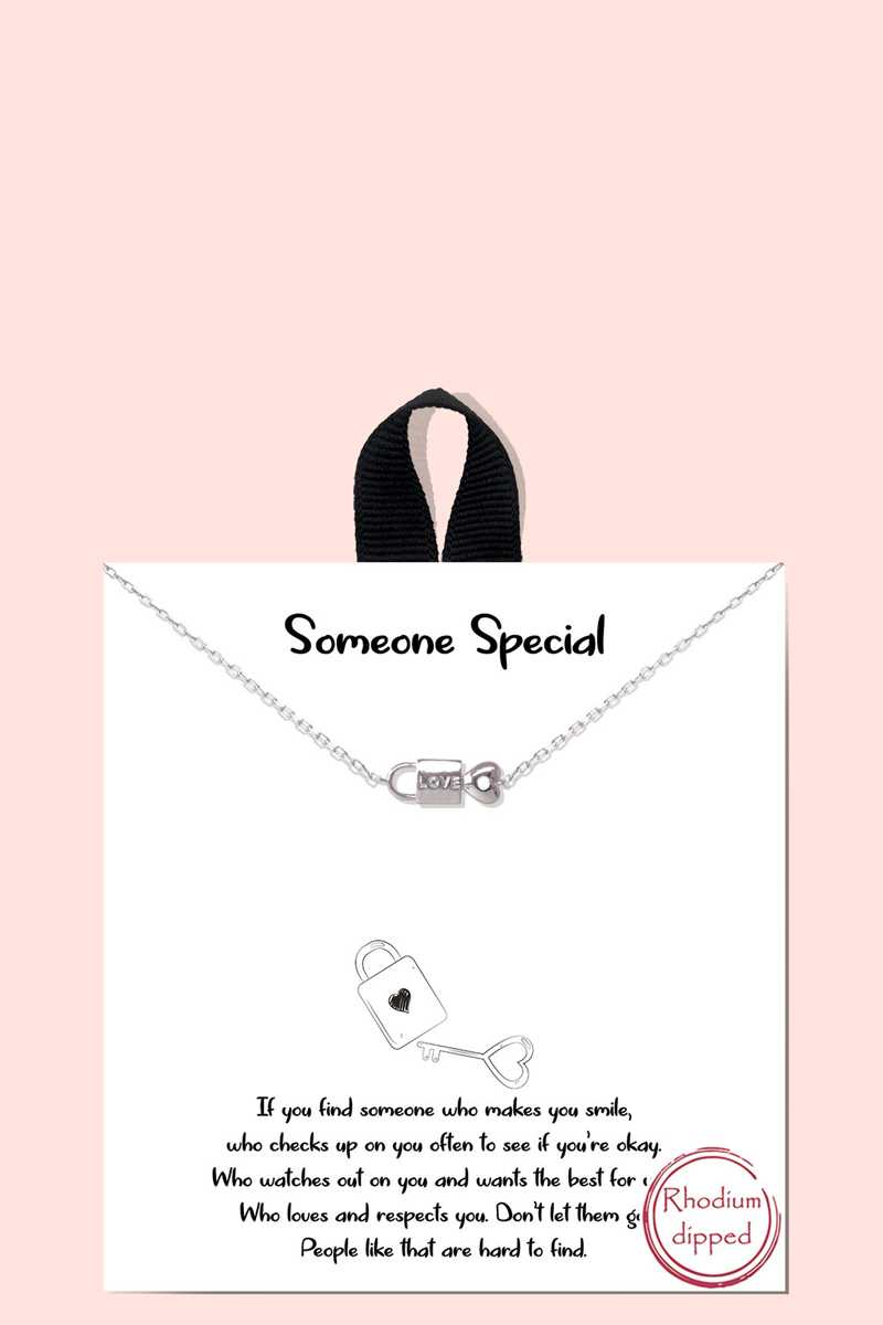 18k Gold Rhodium Dipped Someone Special Pendant Necklace - YuppyCollections