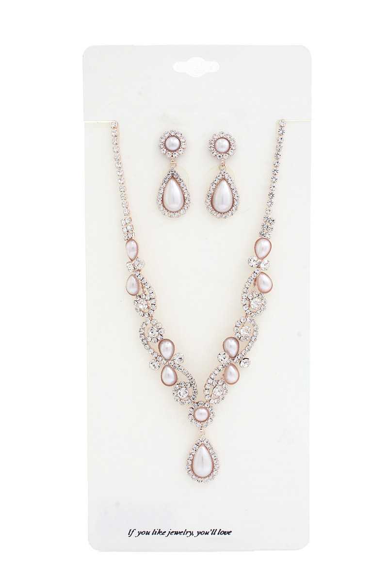 Pearl Rhinestone Necklace - YuppyCollections