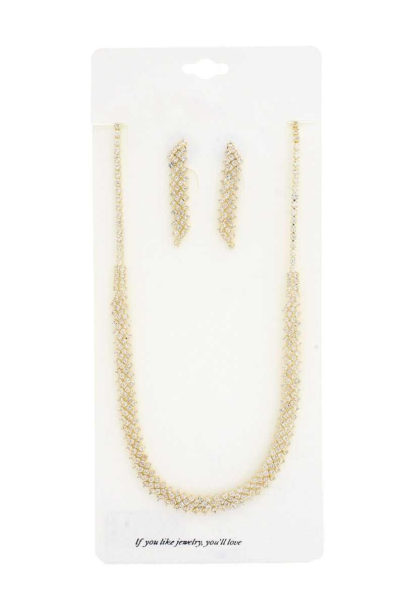 Elegant Rhinestone Loop Necklace - YuppyCollections