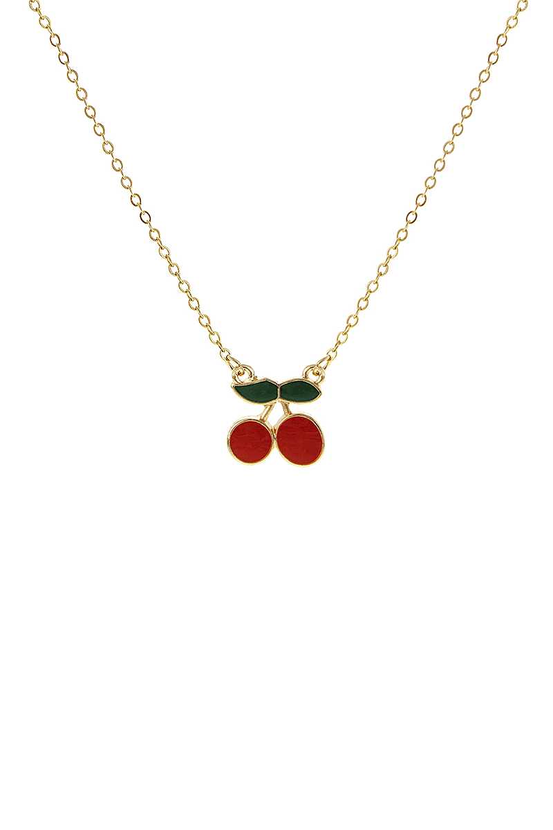 Fashion Cherry Metal Necklace - YuppyCollections