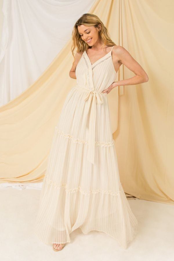 A Woven Maxi Dres - YuppyCollections