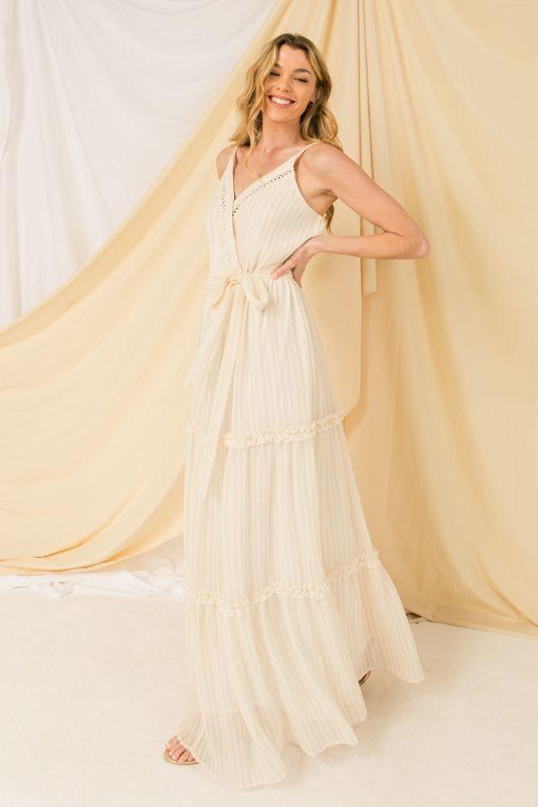 A Woven Maxi Dres - YuppyCollections