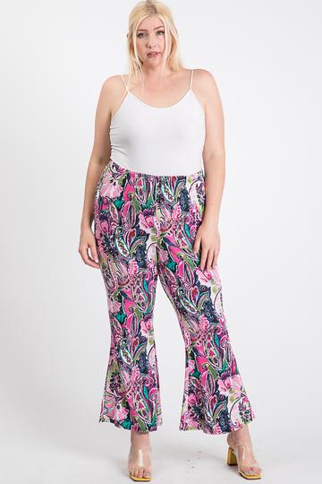 Flower Print With Bell Bottom Leggings - YuppyCollections