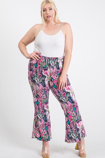 Flower Print With Bell Bottom Leggings - YuppyCollections