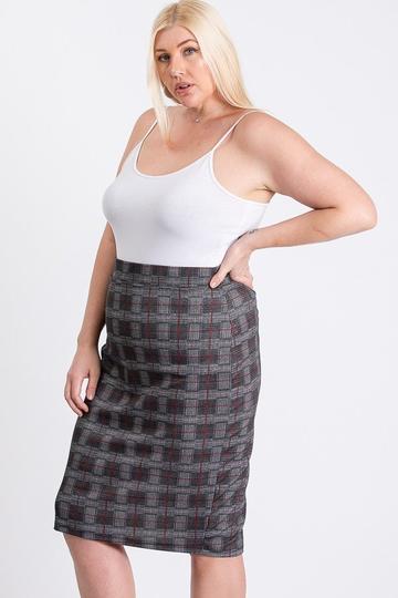 Black/grey Glen Plaid Skirt - YuppyCollections