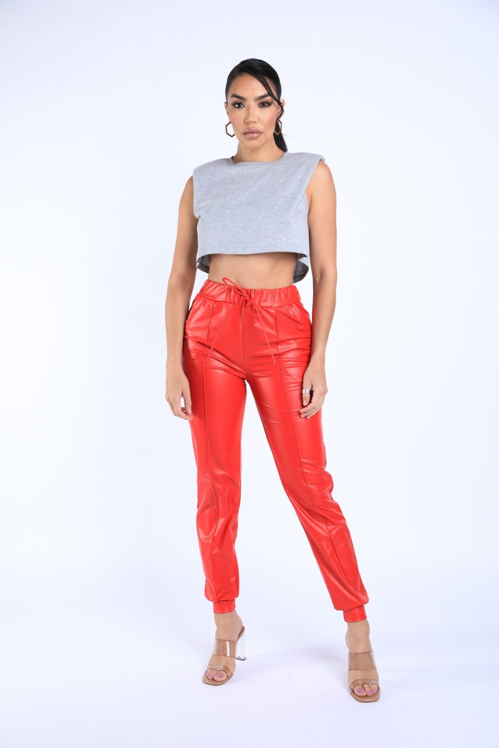 Pu Jogger Pants - YuppyCollections