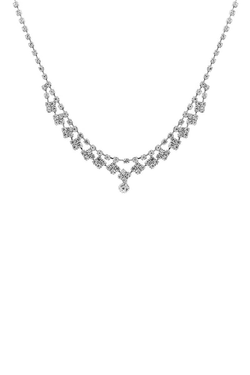 Stylish Rhinestone Design Crystal Necklace - YuppyCollections