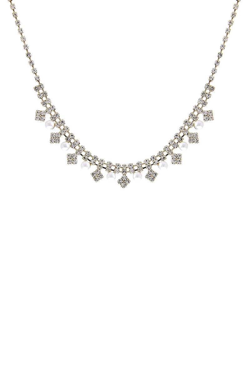 Rhinestone Fashion Multi Design Necklace - YuppyCollections