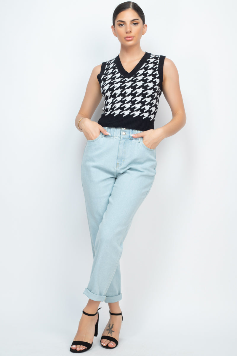 Double Button High-waisted Jeans - YuppyCollections