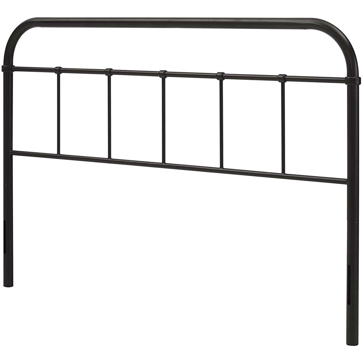 King size Vintage Dark Brown Metal Headboard with Rounded Corners