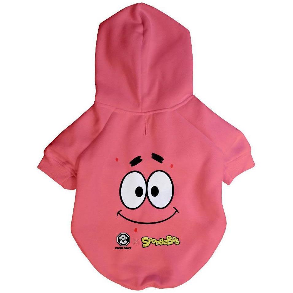 Spongebob x Fresh Pawz - Patrick Face Hoodie | Dog Clothing - YuppyCollections