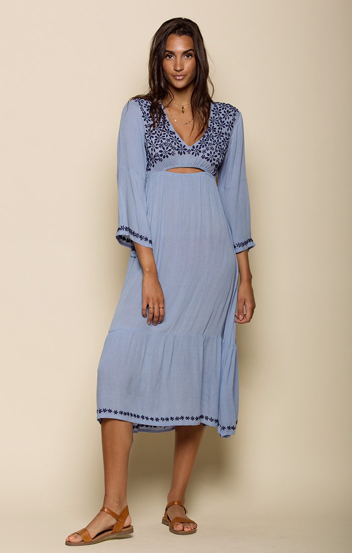 MARRAKESH OPEN BACK MIDI DRESS - YuppyCollections