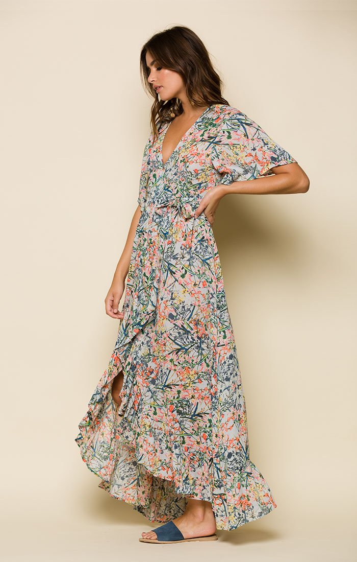 MONIQUE WRAP MAXI DRESS - YuppyCollections