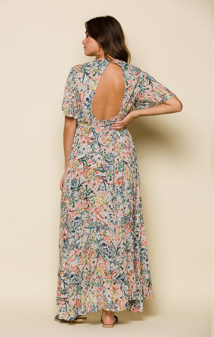 MONIQUE WRAP MAXI DRESS - YuppyCollections