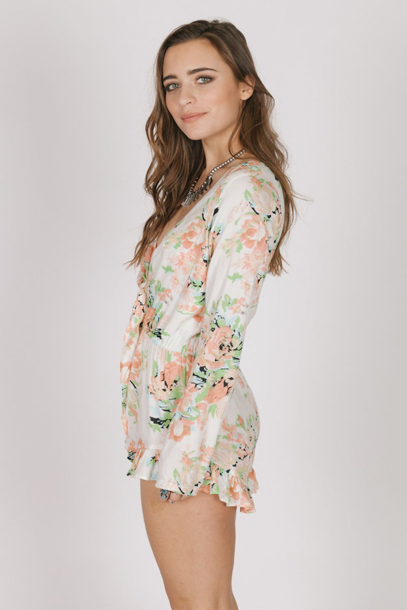 Garden Party Tie Romper - YuppyCollections