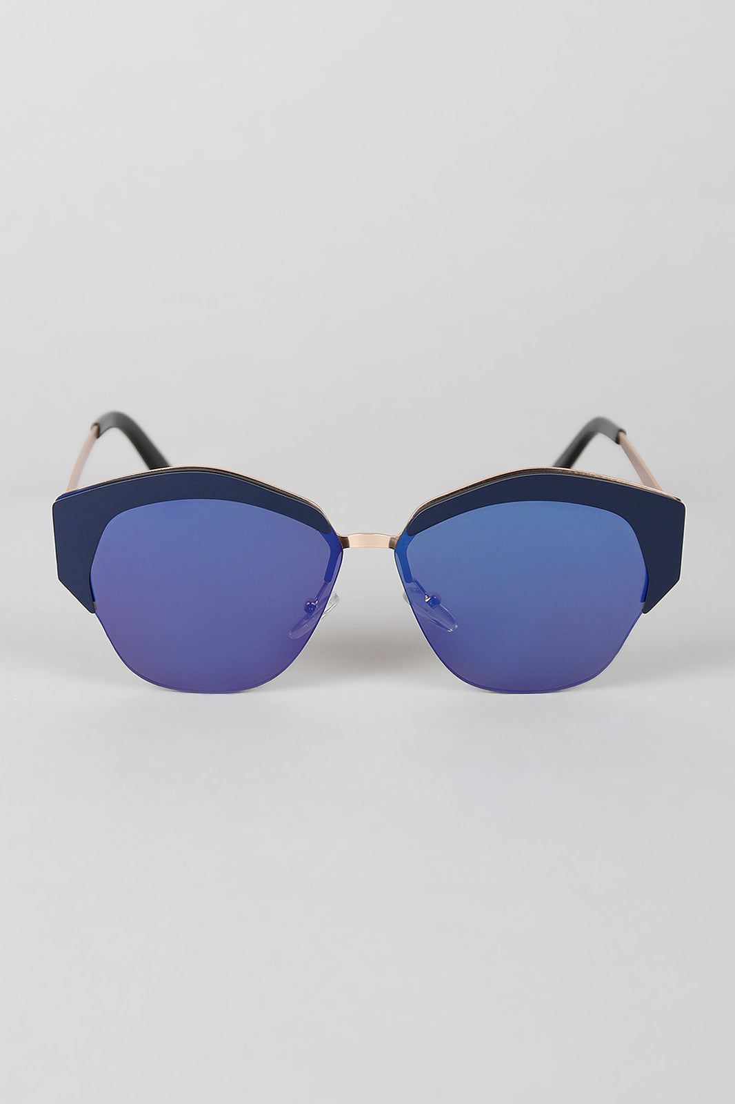 Geometric Semi-Rimless Sunglasses - YuppyCollections