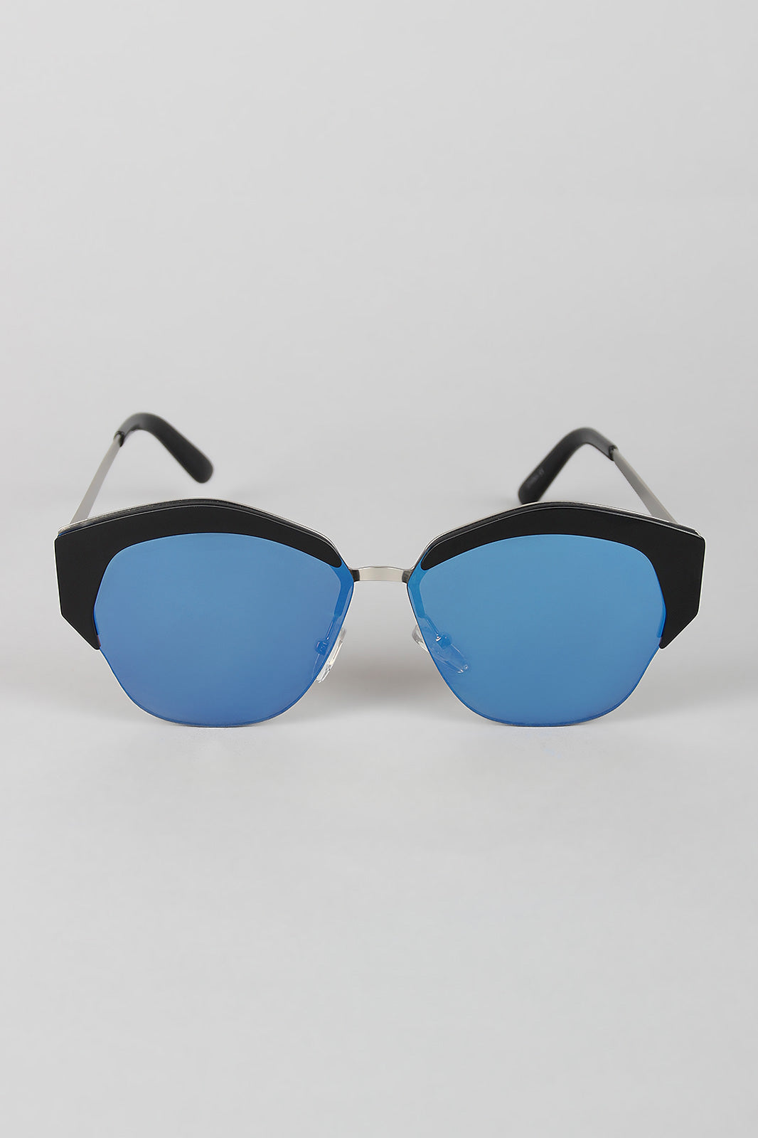 Geometric Semi-Rimless Sunglasses - YuppyCollections