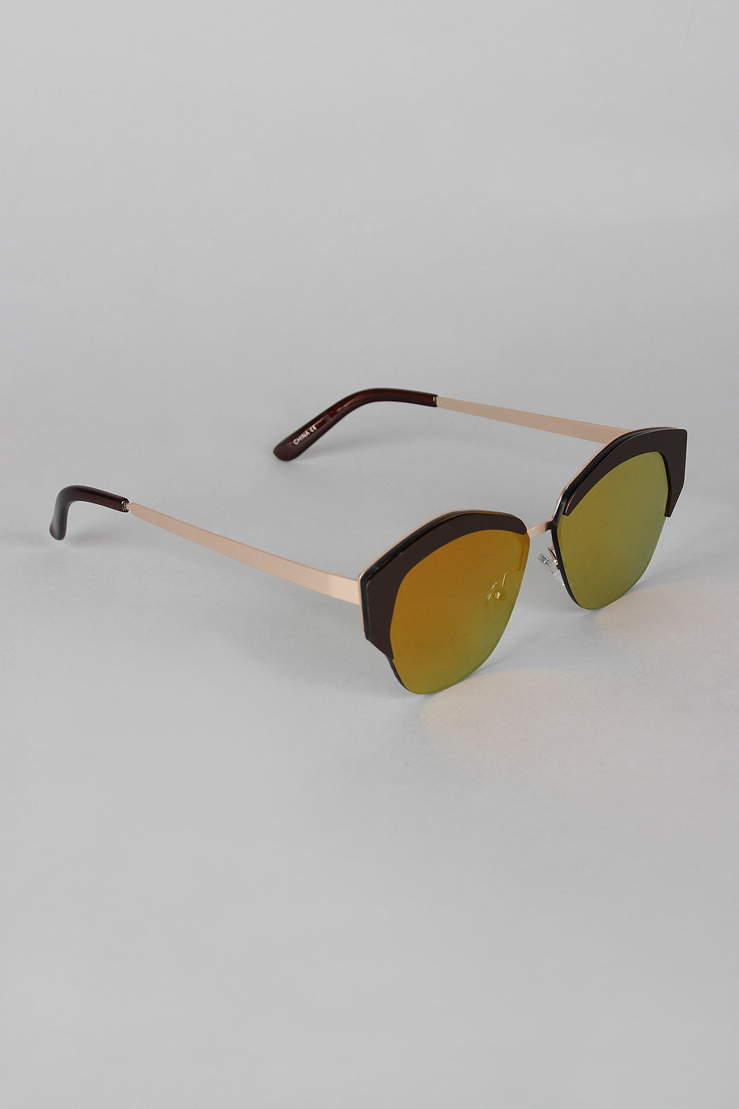 Geometric Semi-Rimless Sunglasses - YuppyCollections