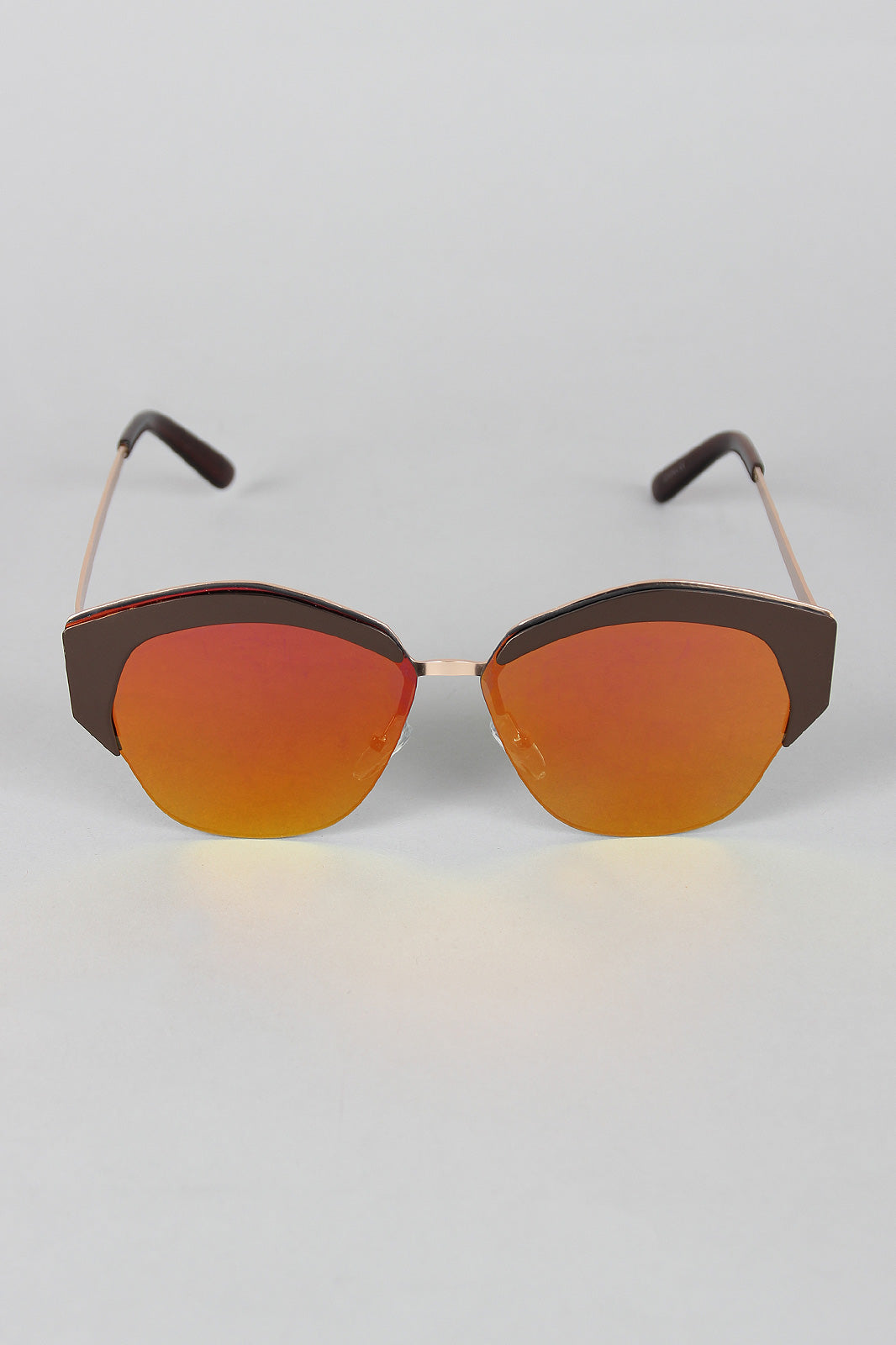 Geometric Semi-Rimless Sunglasses - YuppyCollections