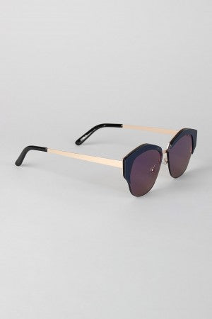 Geometric Semi-Rimless Sunglasses - YuppyCollections