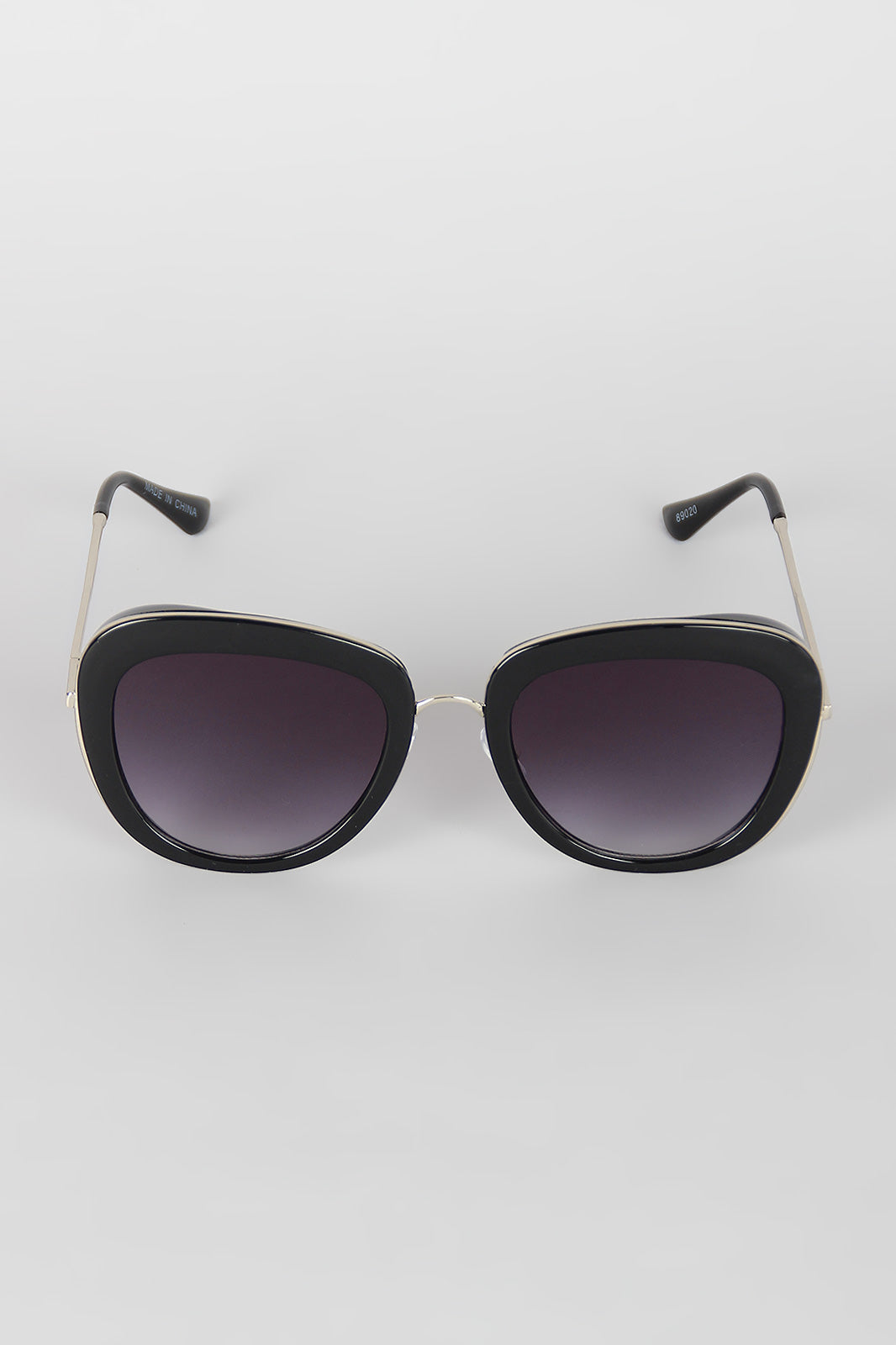 Rectangular Mod Contrast Sunglasses - YuppyCollections