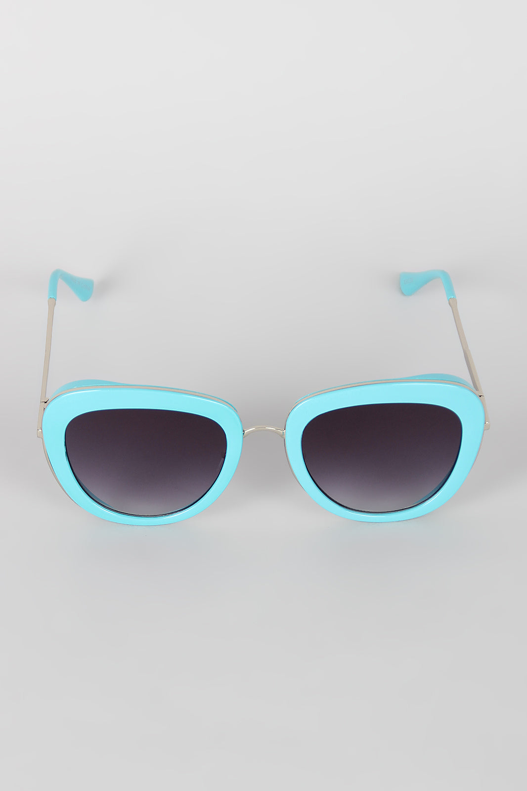 Rectangular Mod Contrast Sunglasses - YuppyCollections