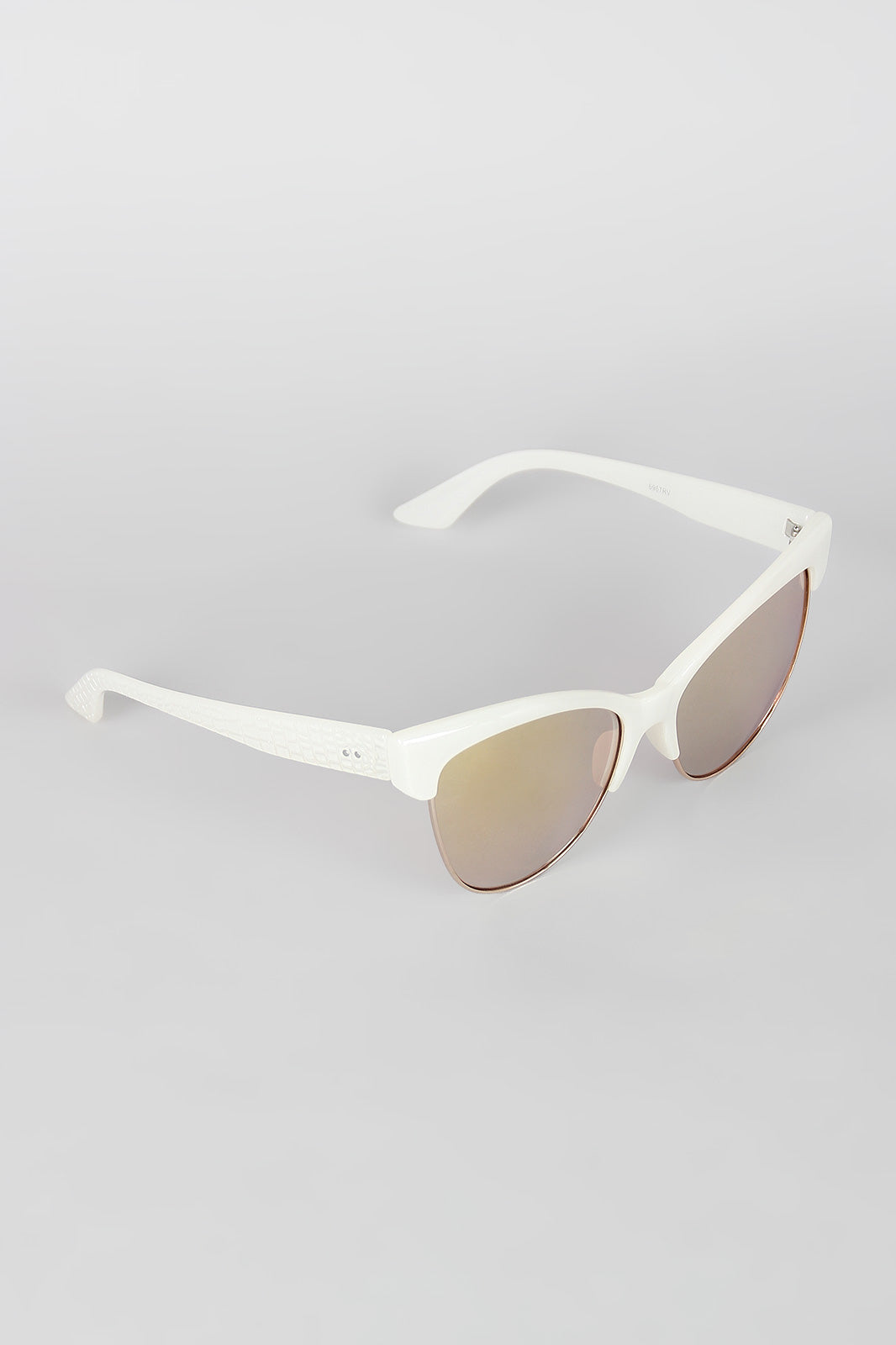 Semi-Rimless Wild Cat Textured Sunglasses - YuppyCollections