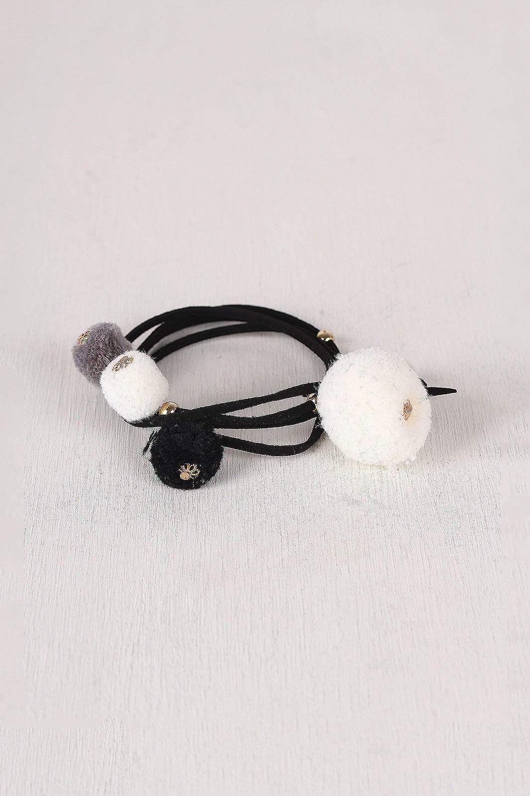 Vegan Leather Pom Pom Wrap Bracelet - YuppyCollections