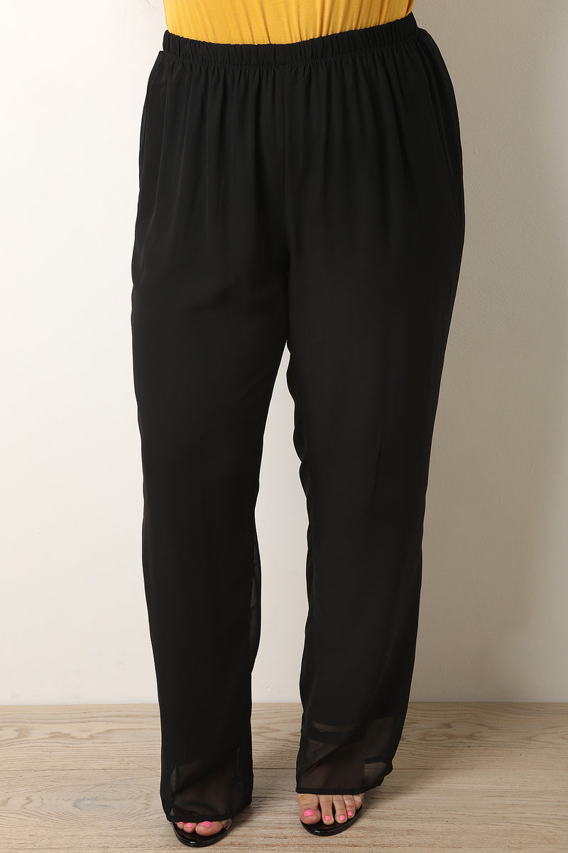 High Waisted Chiffon Pants - YuppyCollections