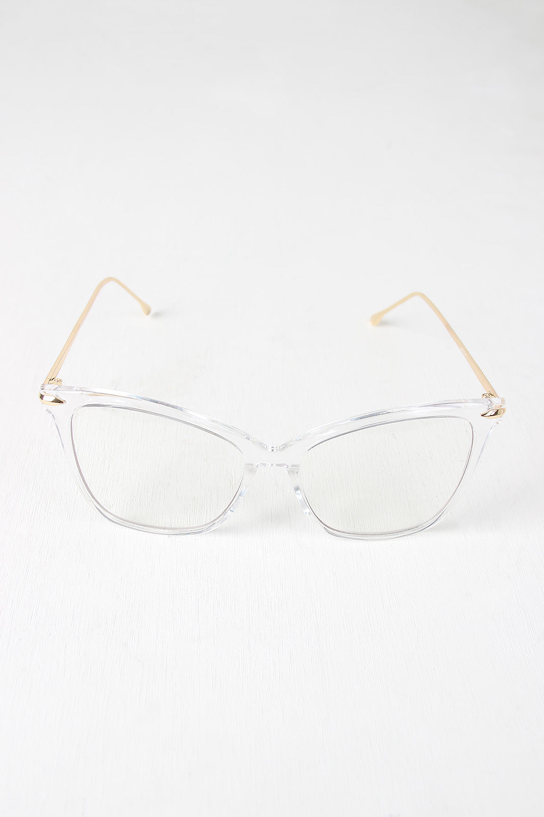 Clear Lense Slight Cat Eye Sunglasses - YuppyCollections