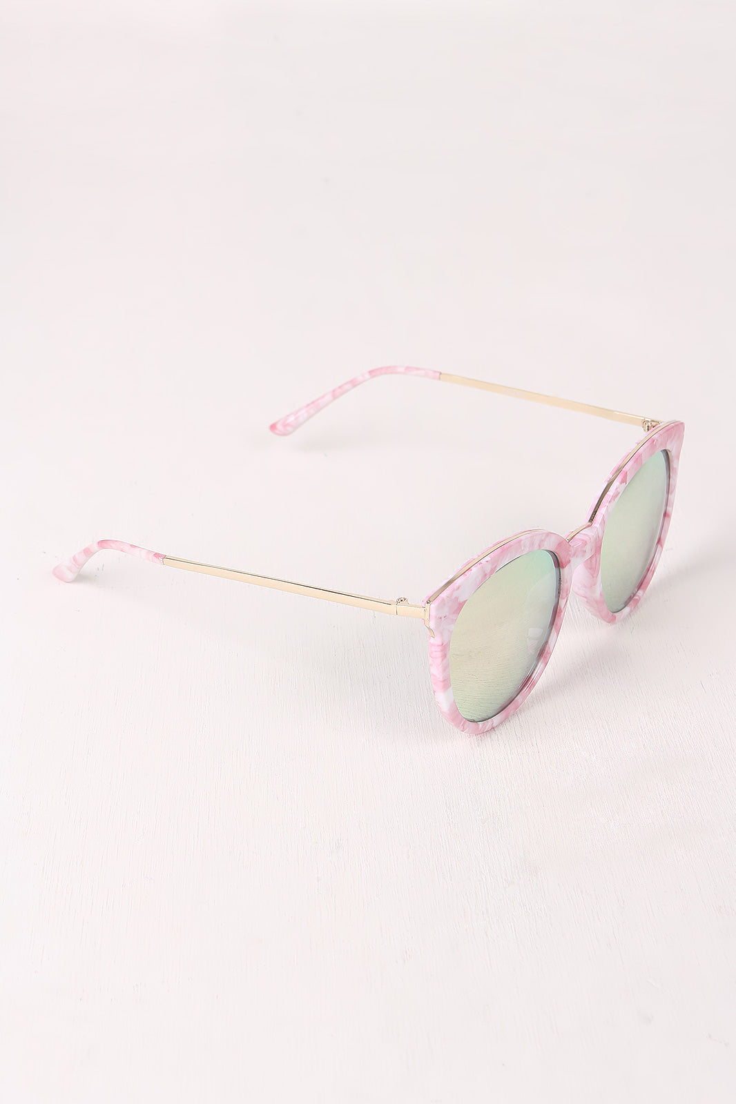 Printed Plastic Frame Mirrored Wayfarer Sunglasses - YuppyCollections