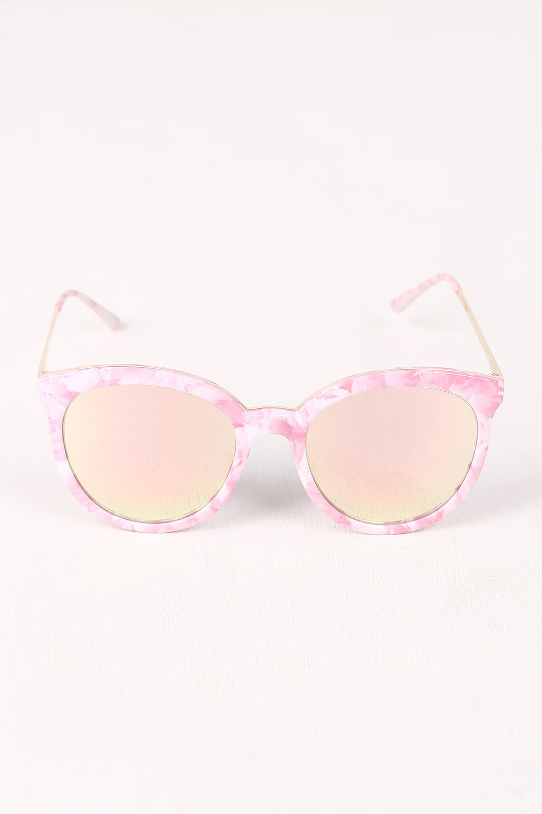 Printed Plastic Frame Mirrored Wayfarer Sunglasses - YuppyCollections